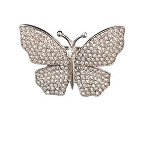 Butterfly Brooch with Rhinestone